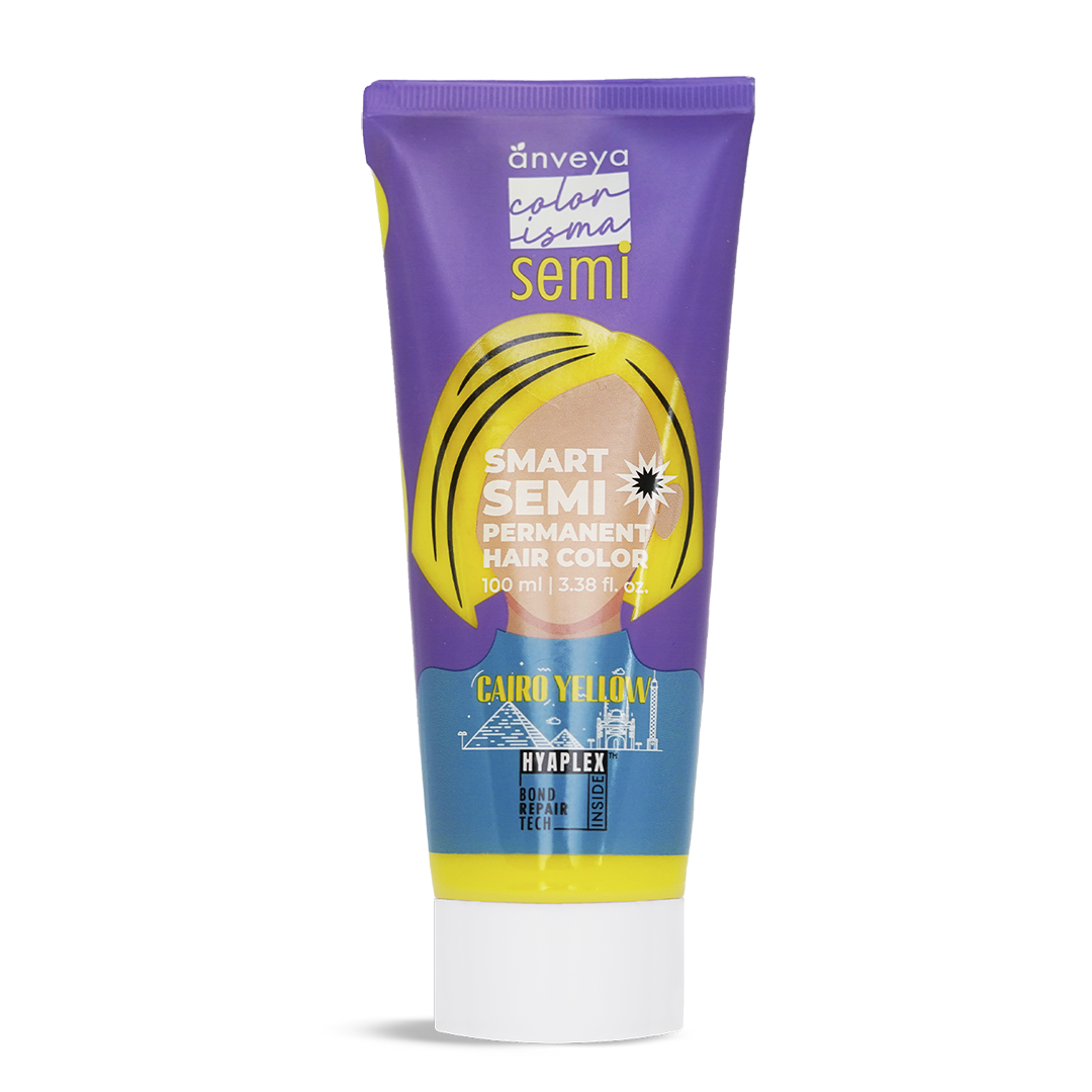 🎁 Anveya Cairo Yellow Semi Permanent Hair Color, 100ml