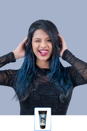 Anveya Galaxy Blue | Look#53 - Temporary Hair Color