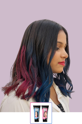 Anveya Euphoria Blue + Summer Pink | Look#19 - Temporary Hair Color