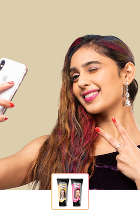 Anveya Champagne Gold + Summer Pink | Look#31 - Temporary Hair Color