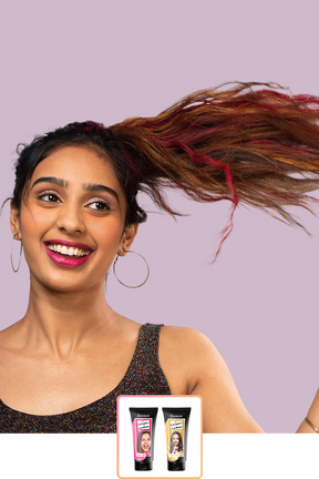 Anveya Champagne Gold + Summer Pink | Look#33 - Temporary Hair Color