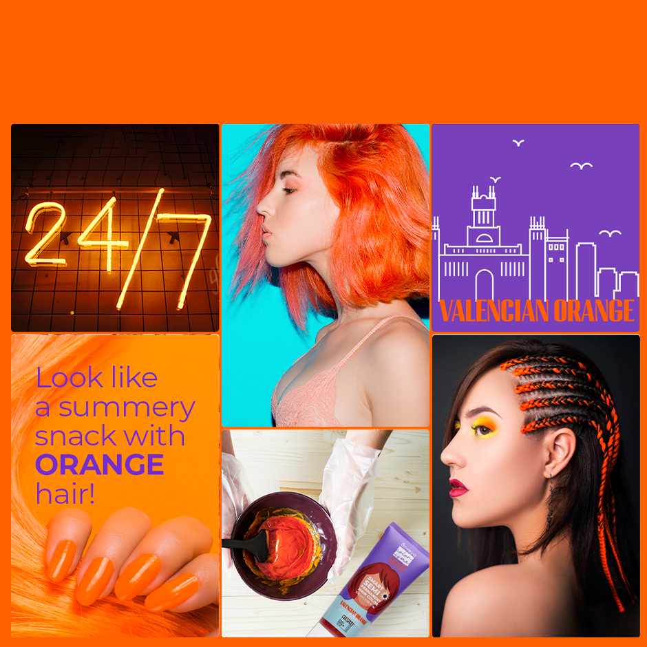 Anveya Valencian Orange Semi Permanent Hair Color, 100ml